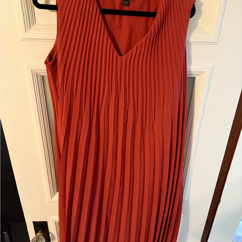 J. Jill Vibrant Orange Midi Dress XL Petite Wearever Collection